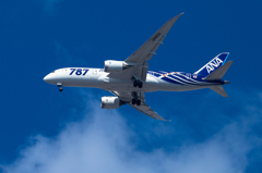 ベランダから飛行機撮影