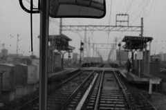 雨の阪堺電車