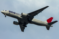 ベランダから飛行機