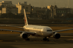 夕焼け　ARASHI JET