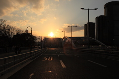 銀橋の夕陽