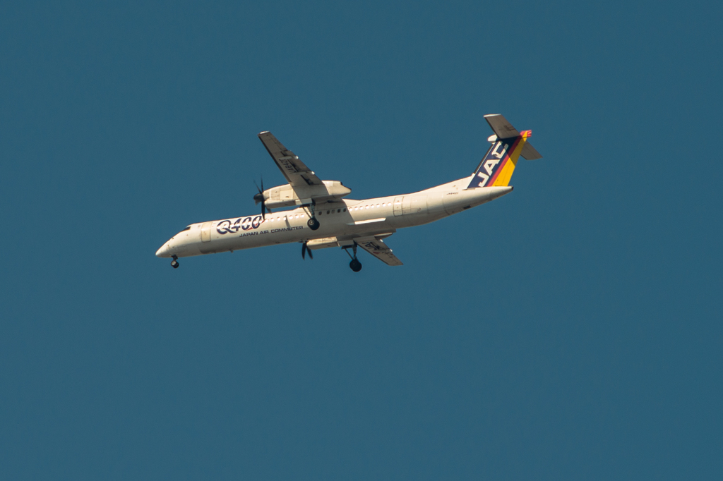ベランダから飛行機