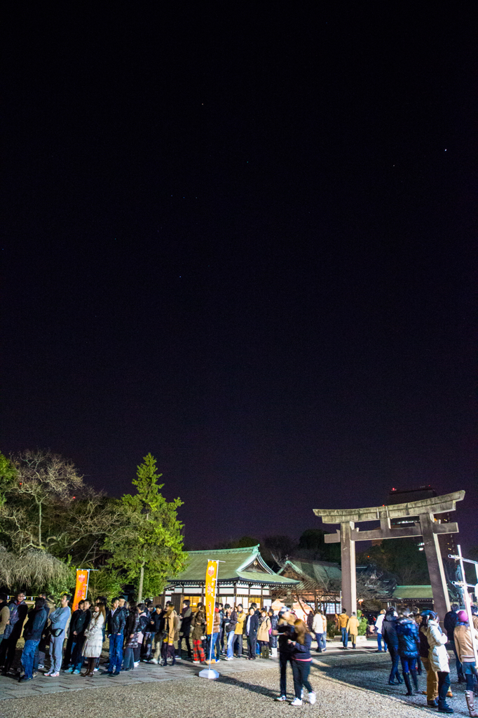 元旦　星空の豊国神社