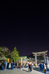 元旦　星空の豊国神社