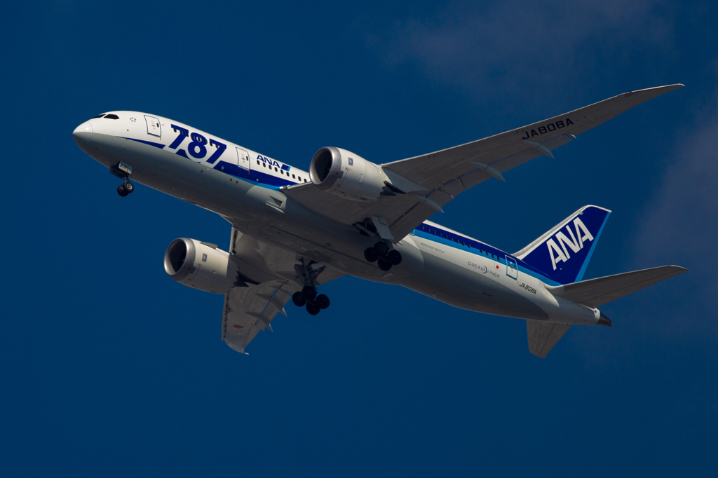 ベランダ撮影　B787(ANA)