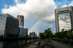 京橋に虹