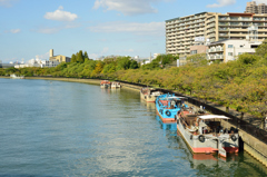 都島の川の風景
