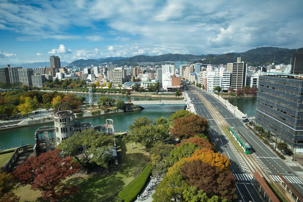 路面電車の走る町