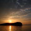 恋路ヶ島と夕陽