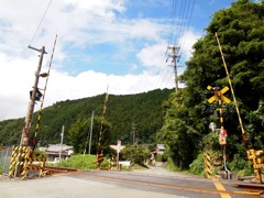夏の踏切