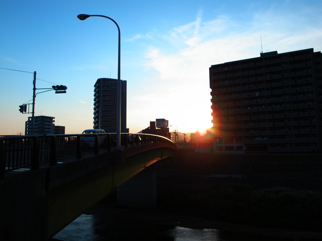 太陽が沈む頃