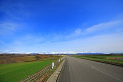 残雪残る北海道