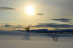 真冬の夕暮れどき