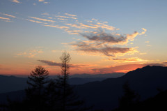 石尾根からの夕景