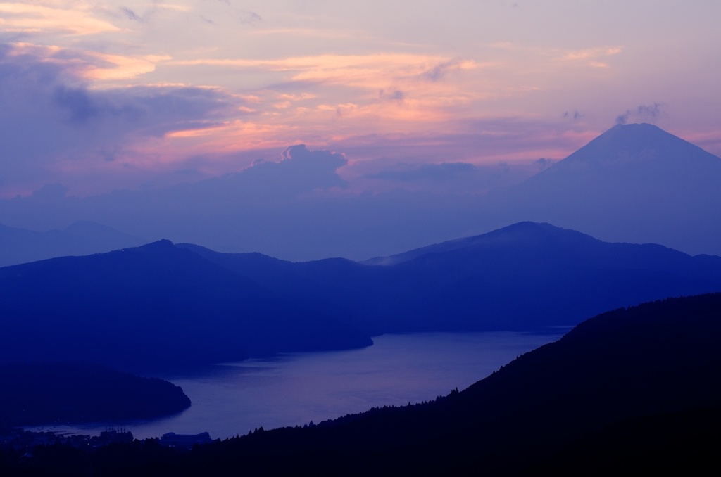 秋の夕景