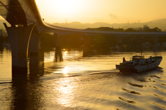 平潟湾の夕焼け 2014師走