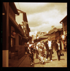 京都祇園雑踏