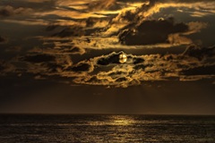 男鹿の夕景