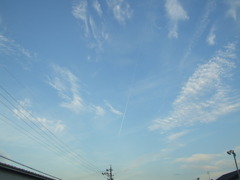 飛行機雲！