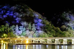 嵐山花灯路　渡月橋