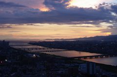 黄昏の大阪