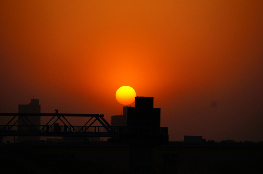 ２色の夕陽