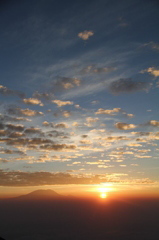 メルー山、３８００ｍの朝焼け