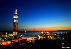 秋田港の夜景