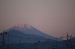 朝焼けの富士