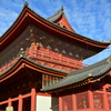 妙心寺三門と初冬の空