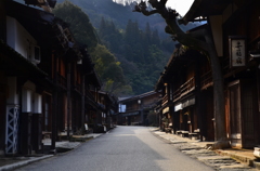 妻籠宿朝景