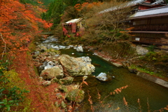 清滝川沿いの旅館１