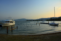 春の淡海・夕暮れ時