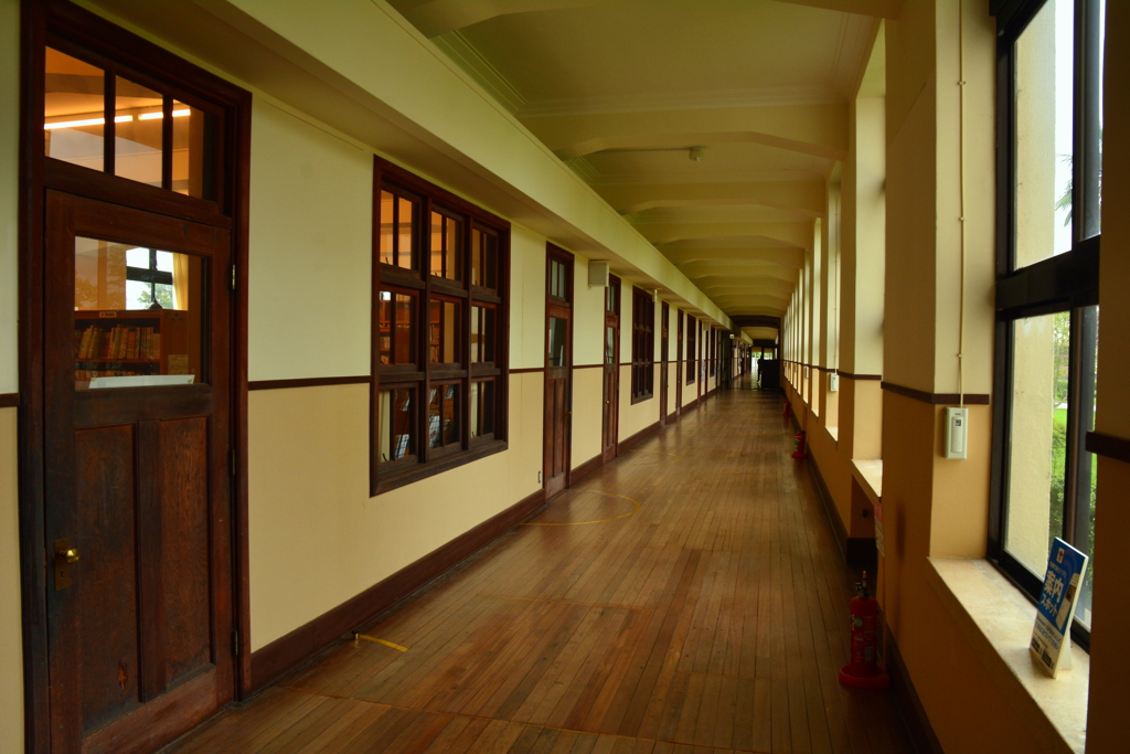 豊郷小学校旧校舎・一階廊下