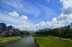 松原橋からの展望・晩夏