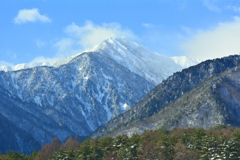 冬の蓮華岳