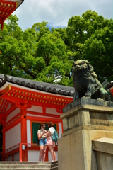 八坂神社・西楼門の狛犬