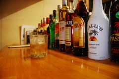 With cocktails