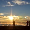 標高4200mから夕日と雲海を眺む