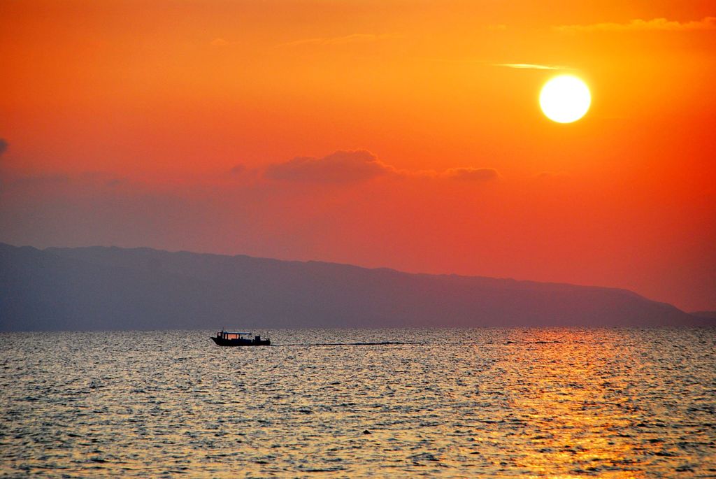 石垣 夕景