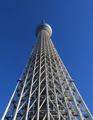 青空に刺さるスカイツリー