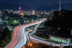 都市高速の夜