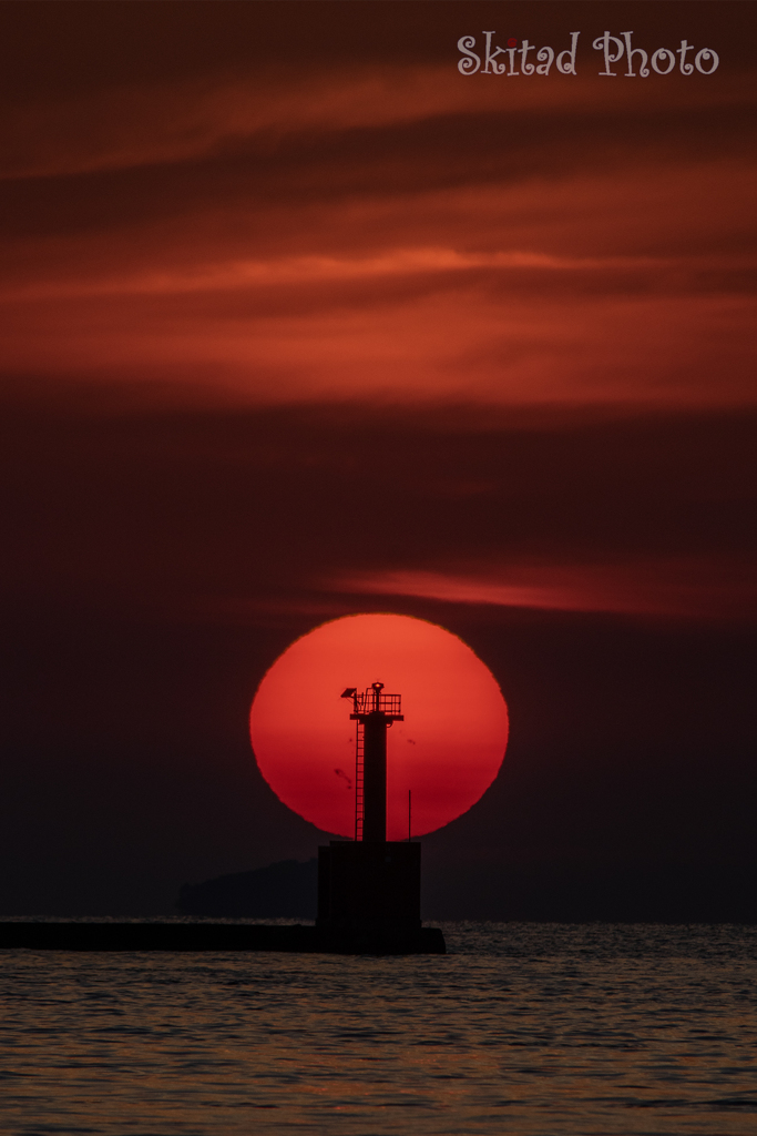 貴重な夕陽