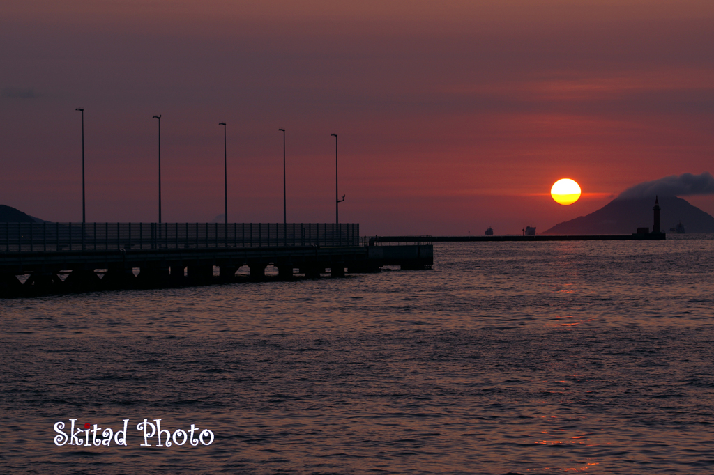 夕暮れ桟橋