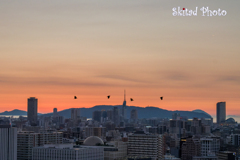 都会の夕暮