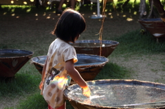 光に触れる