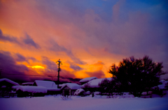 安曇野夕景（つかの間）