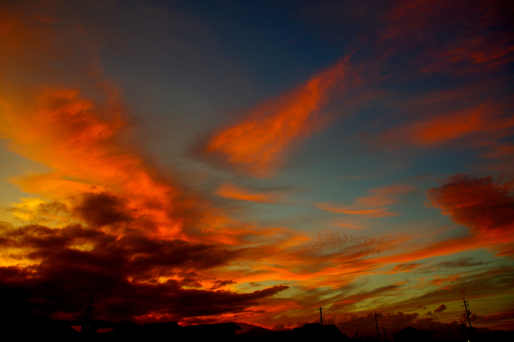 安曇野夕景（摂氏33度）