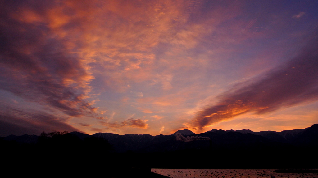 安曇野夕景 (雲)