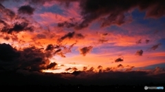 安曇野夕景（台風接近中）